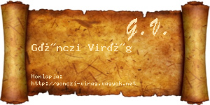 Gönczi Virág névjegykártya